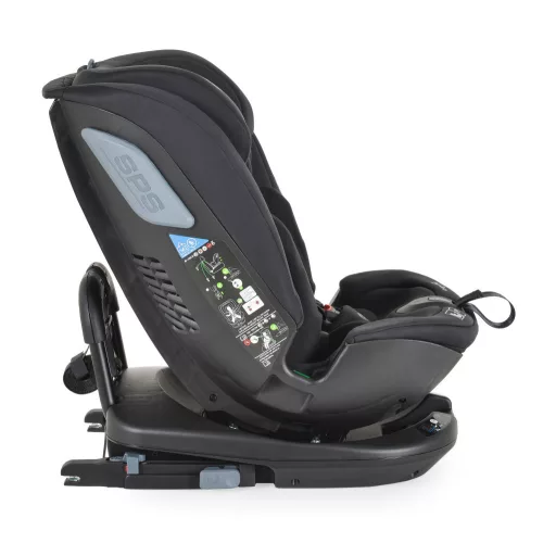 CANGAROO Gravity i-size autós ülés 40-150cm, sps, forgatható talp, pamut huzat fekete