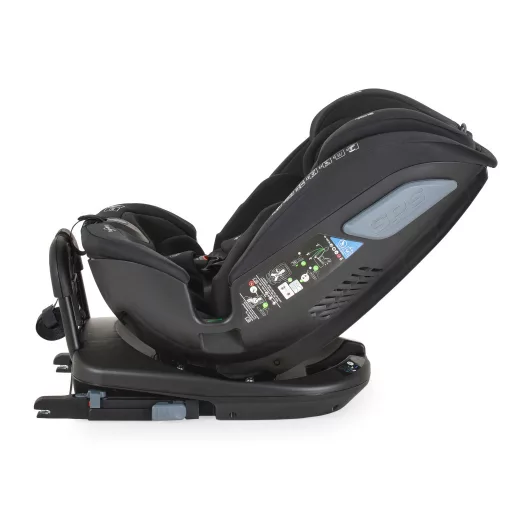 CANGAROO Gravity i-size autós ülés 40-150cm, sps, forgatható talp, pamut huzat fekete