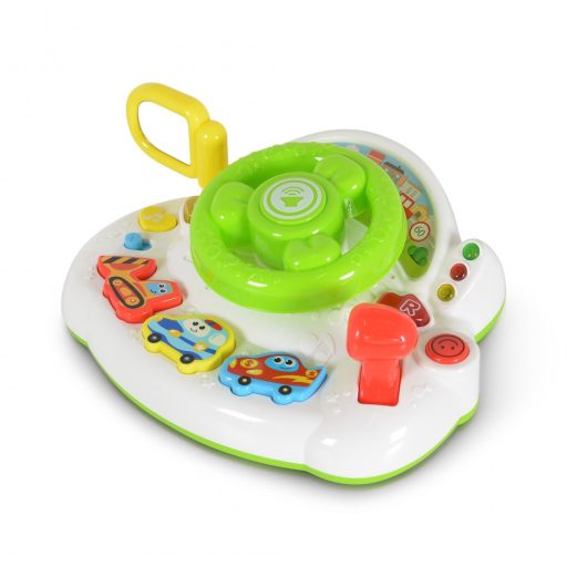 MONI Műanyagjáték zenélő, világító kormány zöld/fehér