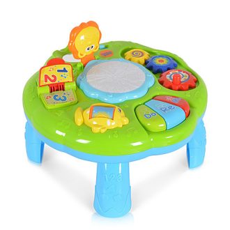   MONI Műanyag zenélő activity kisasztal rajzolóval kék/zöld