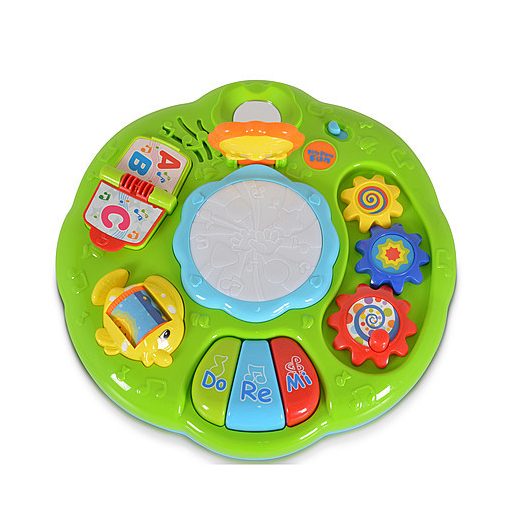 MONI Műanyag zenélő activity kisasztal rajzolóval kék/zöld
