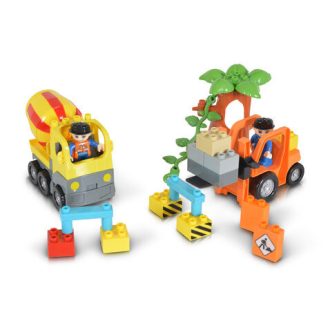   MONI Műanyag építőkocka 26 dbos targonca, dömper építkezés