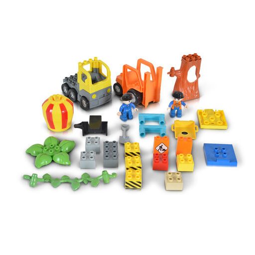 MONI Műanyag építőkocka 26 dbos targonca, dömper építkezés