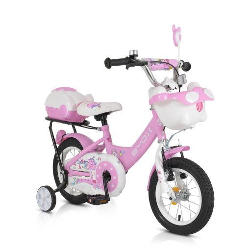 Bicikli byox gyerek kerékpár 12es méret lány pink 1202 unikornis