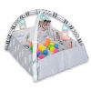 MONI Happy space rabit játszószőnyeg nyuszis állatos, szögletes, 20 db labdával textil, műa.fekete
