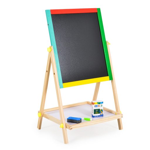 MONI Fajáték moni fatábla 2 oldalas, fehér és fekete tábla rajzoláshoz