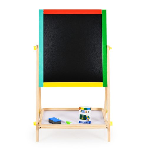 MONI Fajáték moni fatábla 2 oldalas, fehér és fekete tábla rajzoláshoz