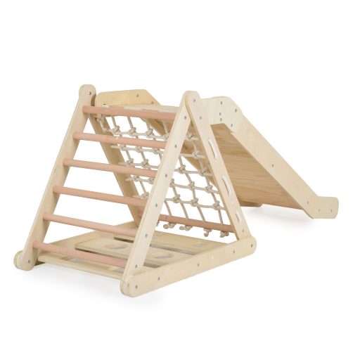 MONI Pikler 3in1 fa mászóka és csúszda montessori 155*57cm natur