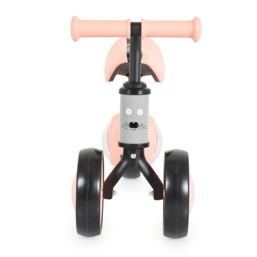 BYOX Wee mini futóbicikli 3 kerekű járgány, elöl 2 kerék, világító hátsó kerékkel pink/rózsa