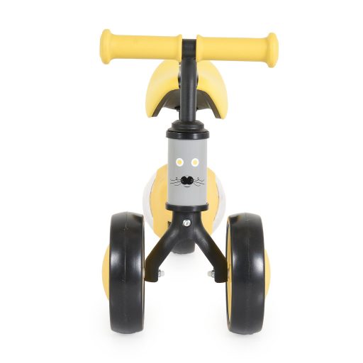 BYOX Wee mini futóbicikli 3 kerekű járgány, elöl 2 kerék, világító hátsó kerékkel sárga