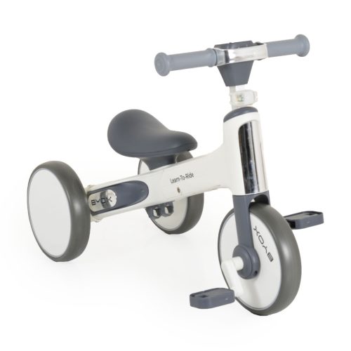 BYOX Learn-to-ride mini futóbicikli, 3 kerekű tricikli, összecsukható fehér