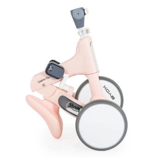 BYOX Learn-to-ride mini futóbicikli 3 kerekű tricikli, összecsukható pink/rózsa