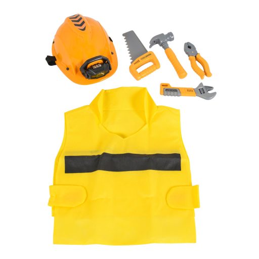 MONI Fiú játék sisak, mellény, szerszámok sárga