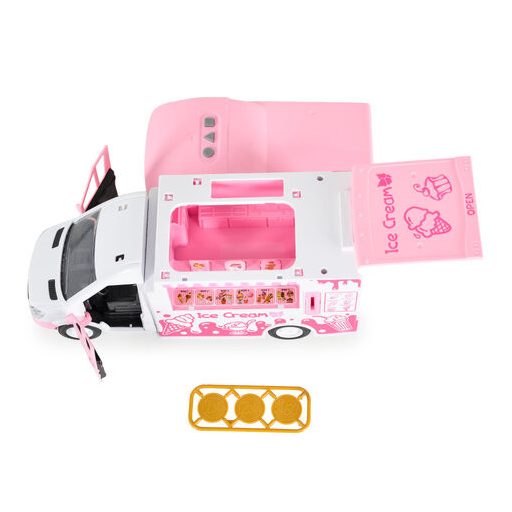 Moni fagyiárus autó hangokkal és fényekkel rózsaszín