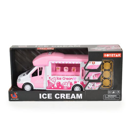 Moni fagyiárus autó hangokkal és fényekkel rózsaszín