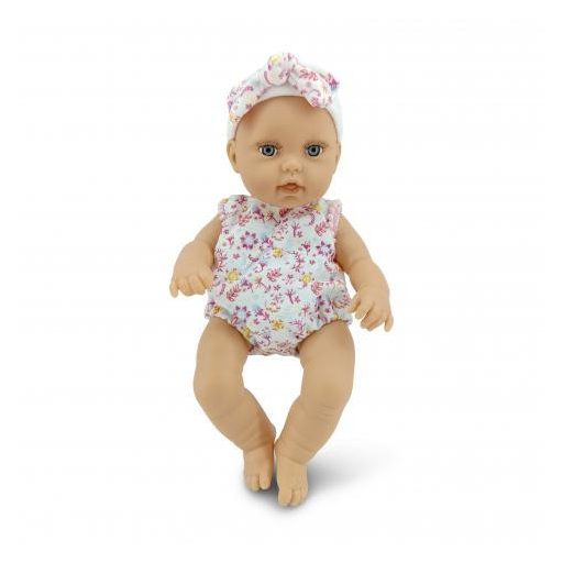 MONI Baba 30cm újszülött maciruhában kisnyuszival pink