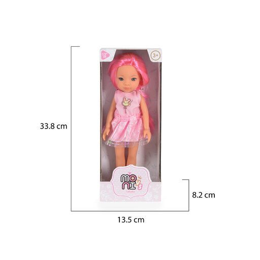 MONI Baba 33 cmes rózsaszín hajjal