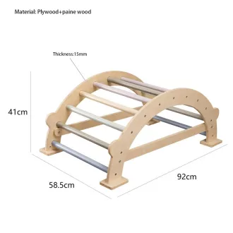 MONI Pikler fa mászóhíd montessori 92*43cm natur