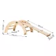   MONI Pikler fa mászóhíd rámpával montessori 79*40cm+92cm rámpa natur
