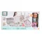 MONI/TUTU Baba játékszett 36 cmes lány babával delux playset szürke