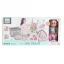 MONI/TUTU Baba játékszett 36 cmes lány babával delux playset szürke