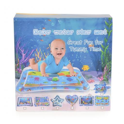 MONI Játszószőnyeg vizes, halacskákkal négyzet alakú kék