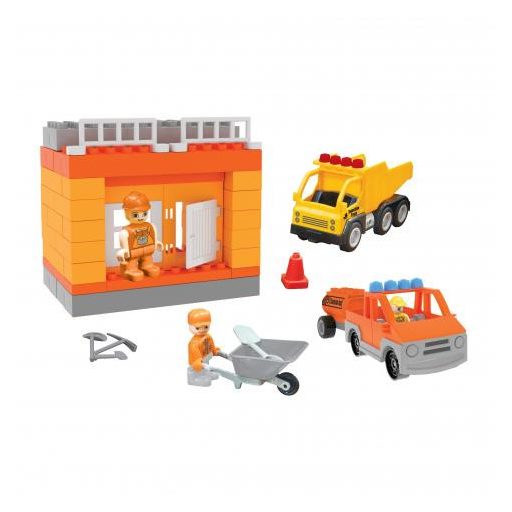 Pilsan építőkészlet dömper autós 52dbos