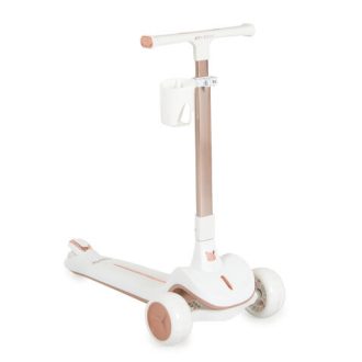   BYOX Aero roller, összecsukható, 50kg-ig, 3 kerekű, arany váz fehér