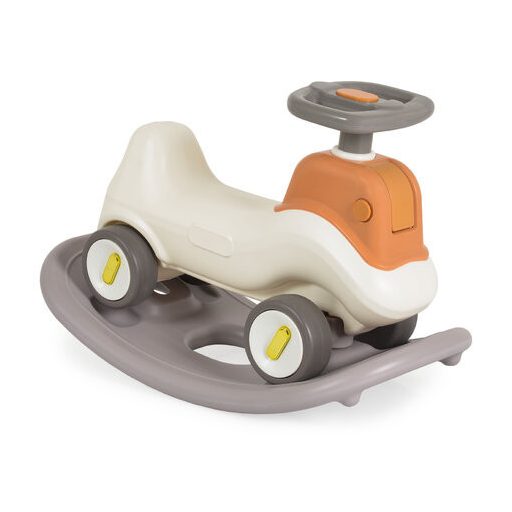 MONI Bumpy ráülős, markoló kanalas bébitaxi kormánnyal szürke/bézs