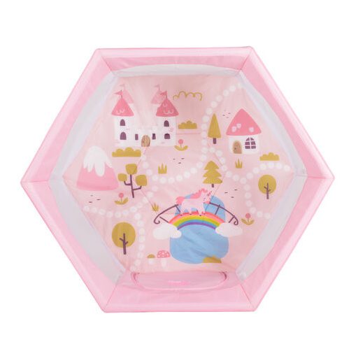 Playbox utazó járóka 6szögletű pink