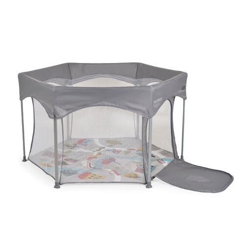 Playbox utazó járóka 6szögletű szürke
