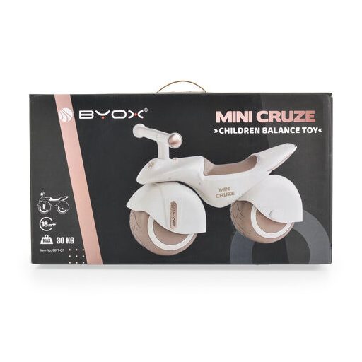 BYOX Mini cruze futóbicikli, ráülős járgány, kismotor, zenélő, óriás kerekekkel fehér