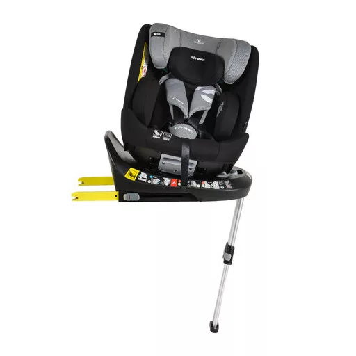I-protect autós ülés 40-150cm támasztólábbal 360 forgatható steel/szürke