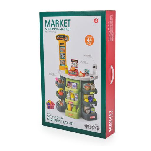 MONI Műanyagjáték szupermarket kiegészítőkkel szett