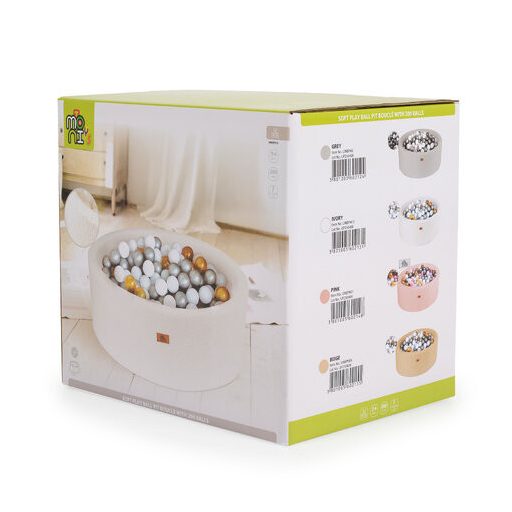 MONI TOYS Labdamedence 200db 5,5cm arany labdával rózsaszín