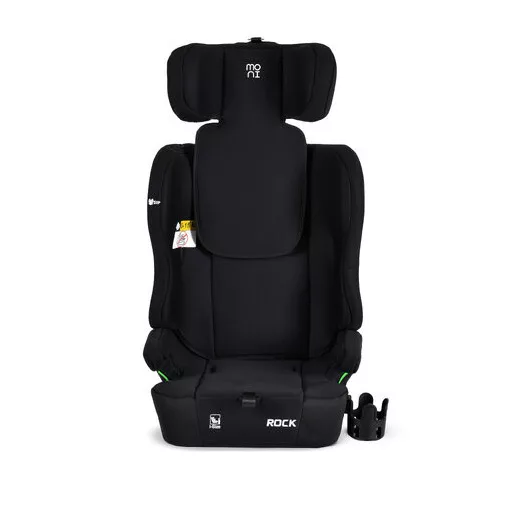 MONI Rock autós ülés 76-150cm, 2játékkal, pohártartó, belső öv, isofix nélkül fekete