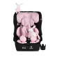   MONI Security autós ülés belső övvel, isofix, ajándék 2plüss+párna 76-150cm pink