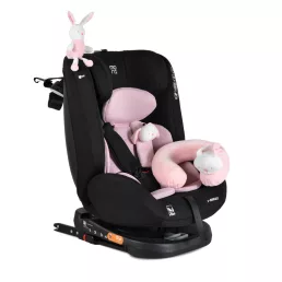   MONI I-maxx autós ülés, isofix, forgatható, 2 plüss+párna 40-150cm pink