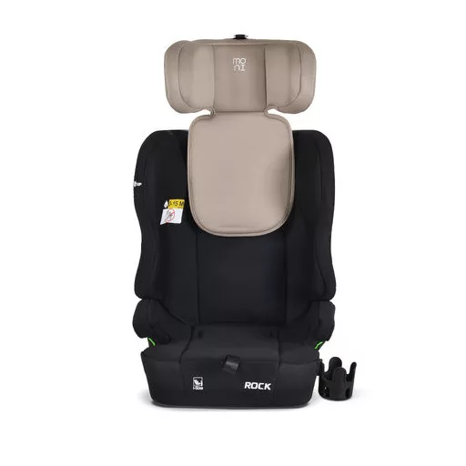 MONI Rock autós ülés 76-150cm, 2játékkal, pohártartó, belső öv, isofix nélkül bézs