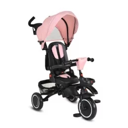 BYOX Cruz tricikli napfénytetővel, összecsukható pink