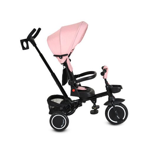 BYOX Cruz tricikli napfénytetővel, összecsukható pink