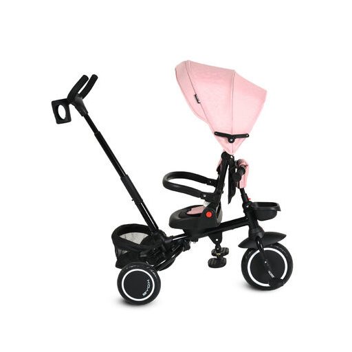 BYOX Cruz tricikli napfénytetővel, összecsukható pink