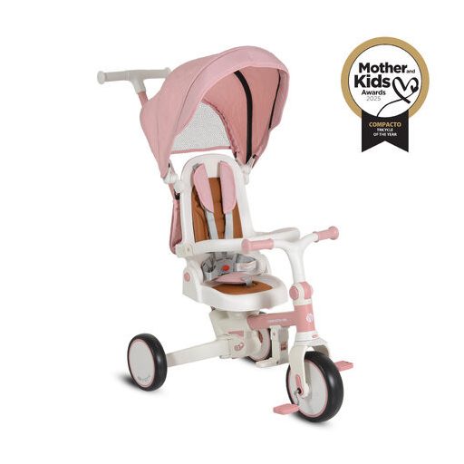 MONI Compacto új 3in1 tricikli multifunkciós, futóbiciklivé alakítható pink