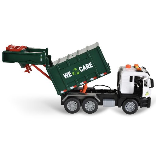 MONI Kisautó szemetesautó szelektív kukákkal 1:10 s.zöld