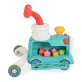   MONI TOYS Happy train járássegítő vonat kockákkal formabedobós menta