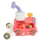  MONI TOYS Happy train járássegítő vonat kockákkal formabedobós pink