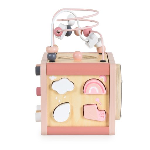 Moni activity kocka xilofonnal, drót pályával rózsaszín