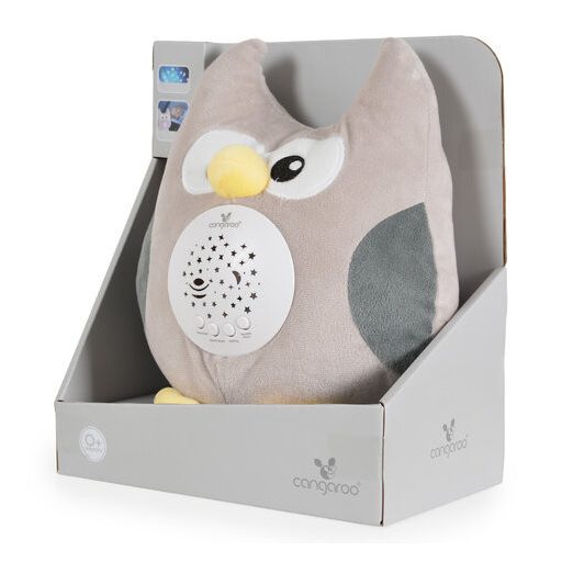 CANGAROO Lamp plüss projector lámpa fehér zajjal bagoly