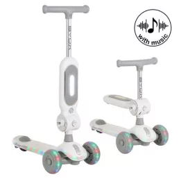   BYOX Streetpro roller 2in1 üléssel, zenél, 30kg-ig szürke