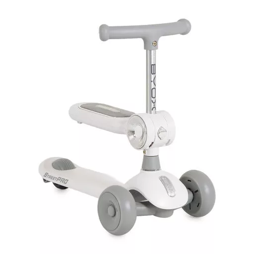 BYOX Streetpro roller 2in1 üléssel, zenél, 30kg-ig szürke